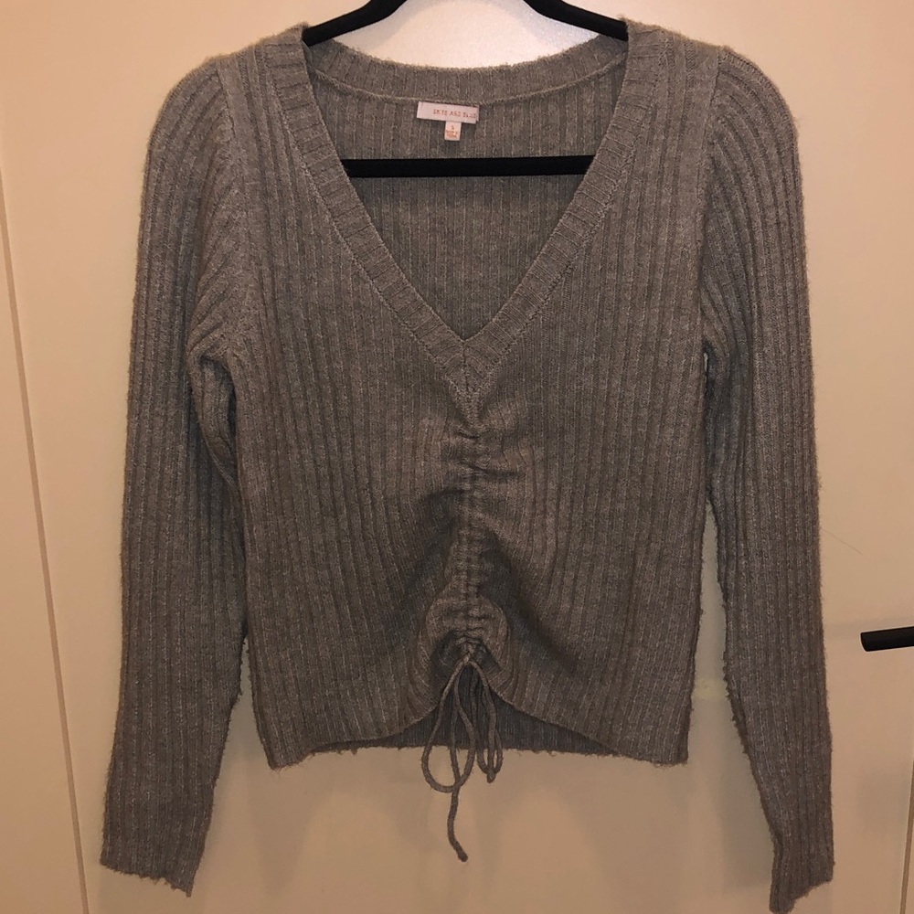 Green V-Neck Sweater